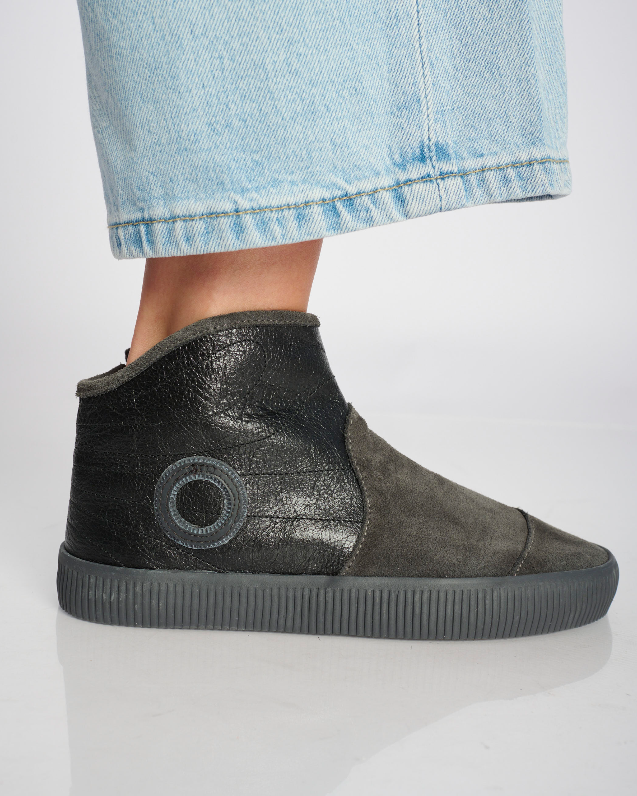 Noelle Suede/lame-Steel