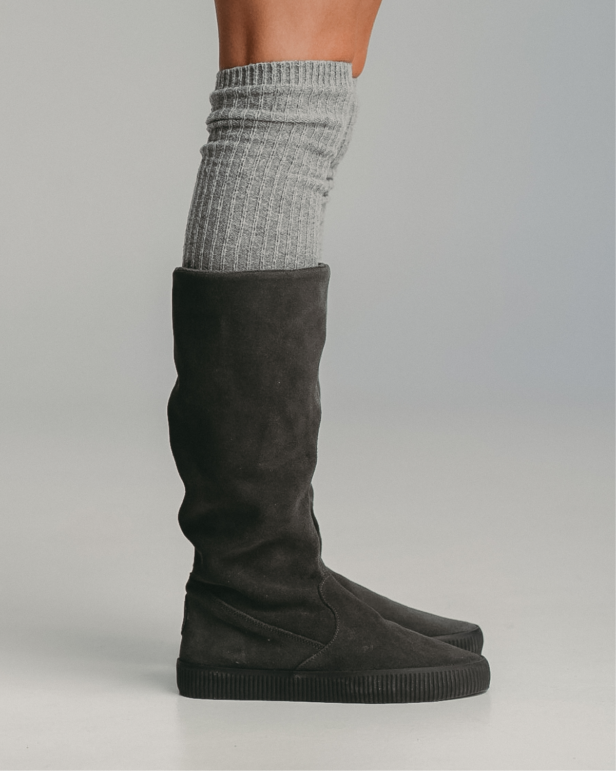 Noelle H Suede-Charcoal