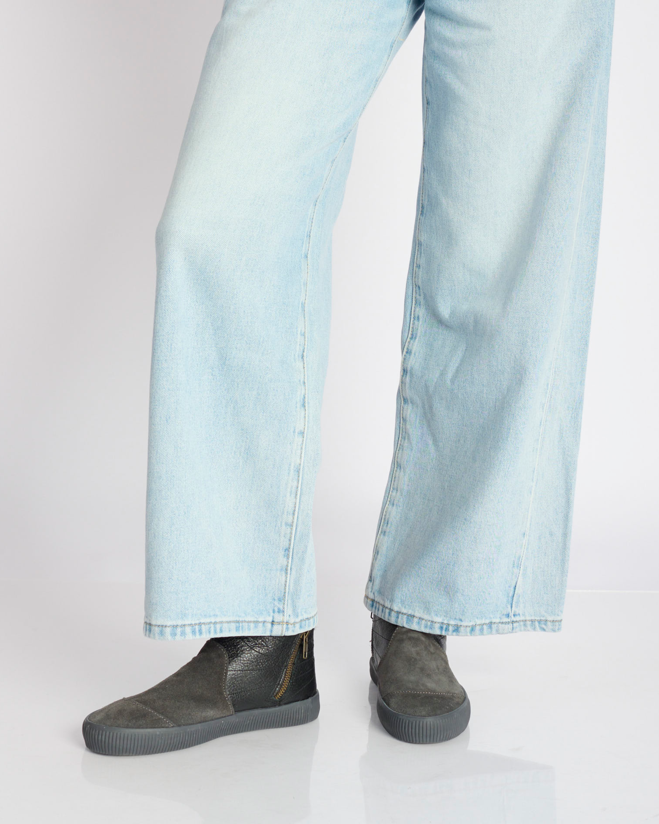 Noelle Suede/lame-Steel